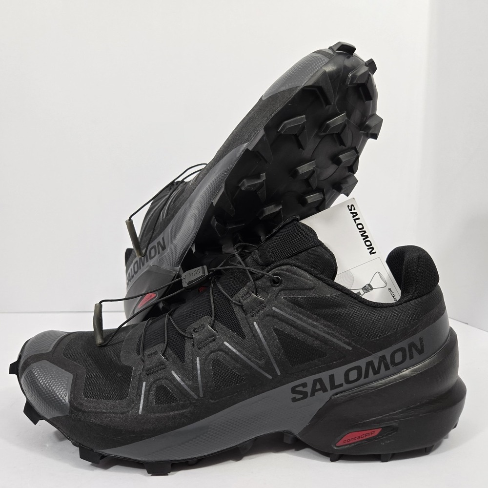 Salomon SpeedCross Trail Running Shoes Black 475678 Mens Size 10.5